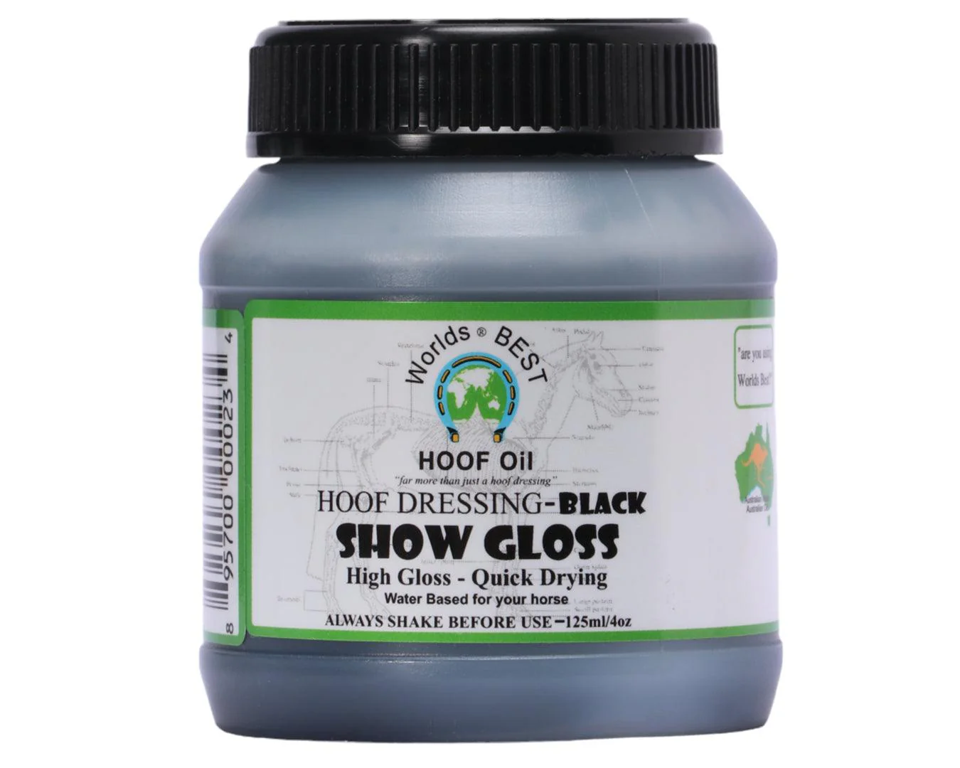 World's Best Hoof Oil - Show Gloss Solid Colours