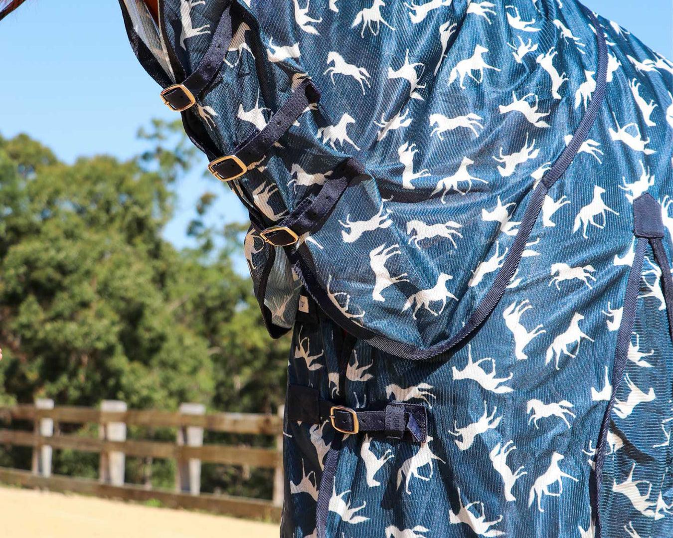 Horsemaster Fly Mesh Horse Print Combo - Image 3