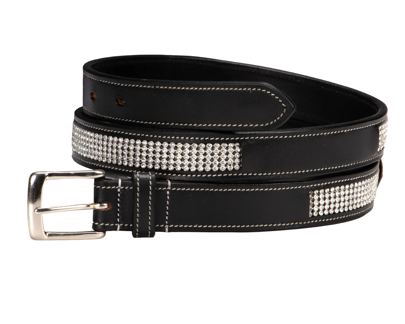 Huntington Diamante Belt - Black w/Silver - Image 2