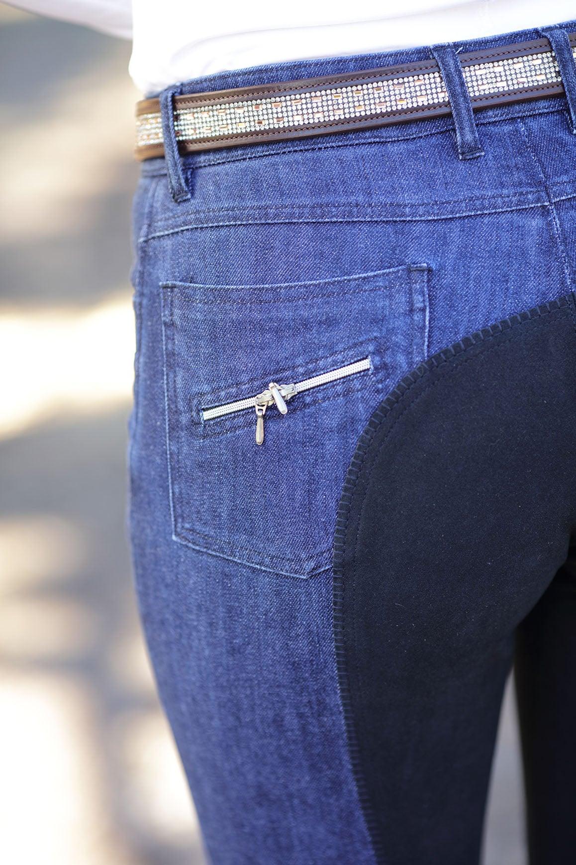 Huntington Harper Denim Breech w/Full Suede Seat - Image 4