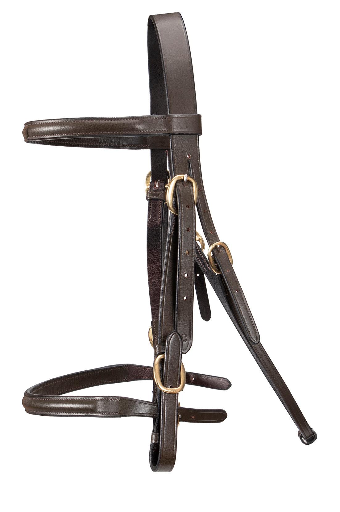 Jeremy & Lord In-Hand Raised Show Bridle - Brown - Image 3