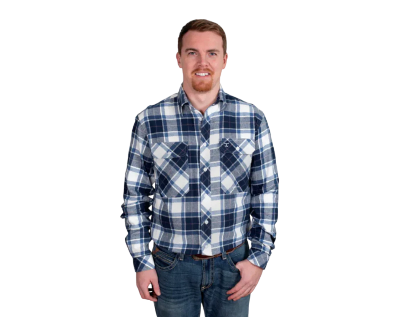 Just Country Mens Evan Flannel Workshirt - Checkered - Image 2