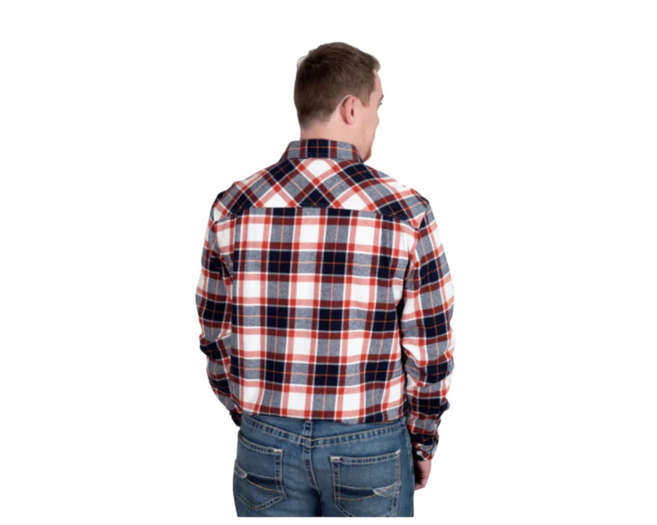 Just Country Mens Evan Flannel Workshirt - Checkered - Image 3