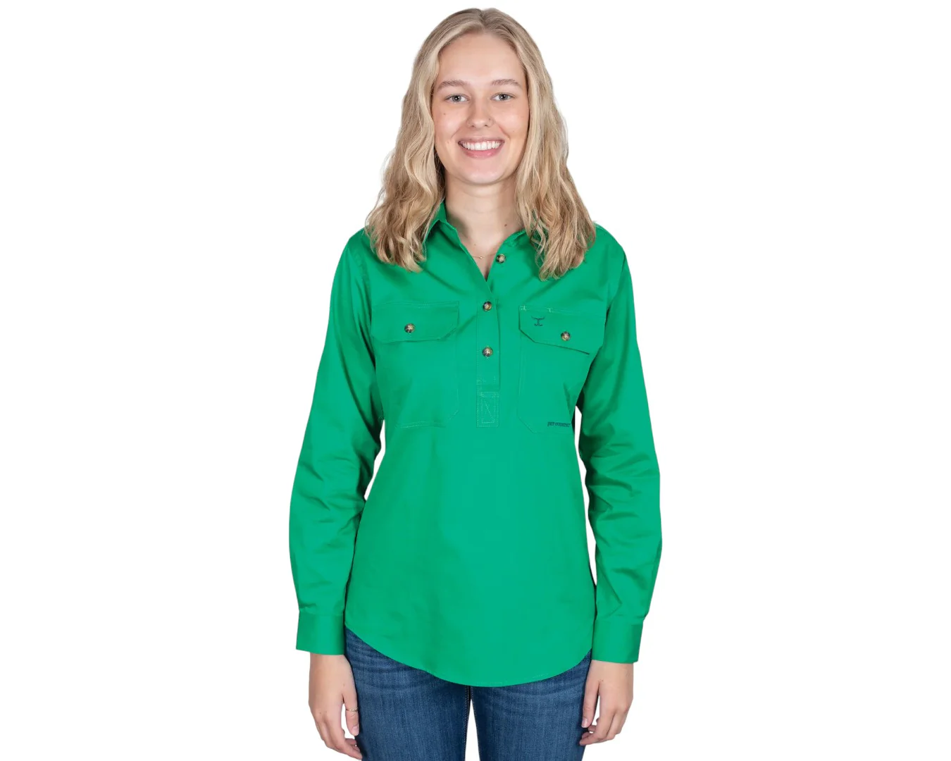 Just Country Women's 1/2 Button Jahna Work Shirt