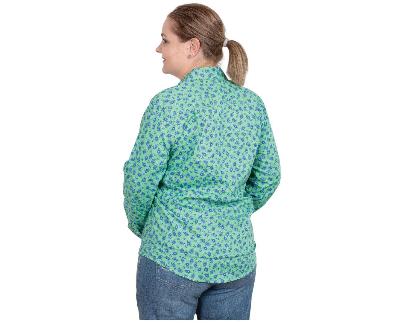 Just Country Womens Georgie Half-Button Shirt - Ivy Violets - Image 2