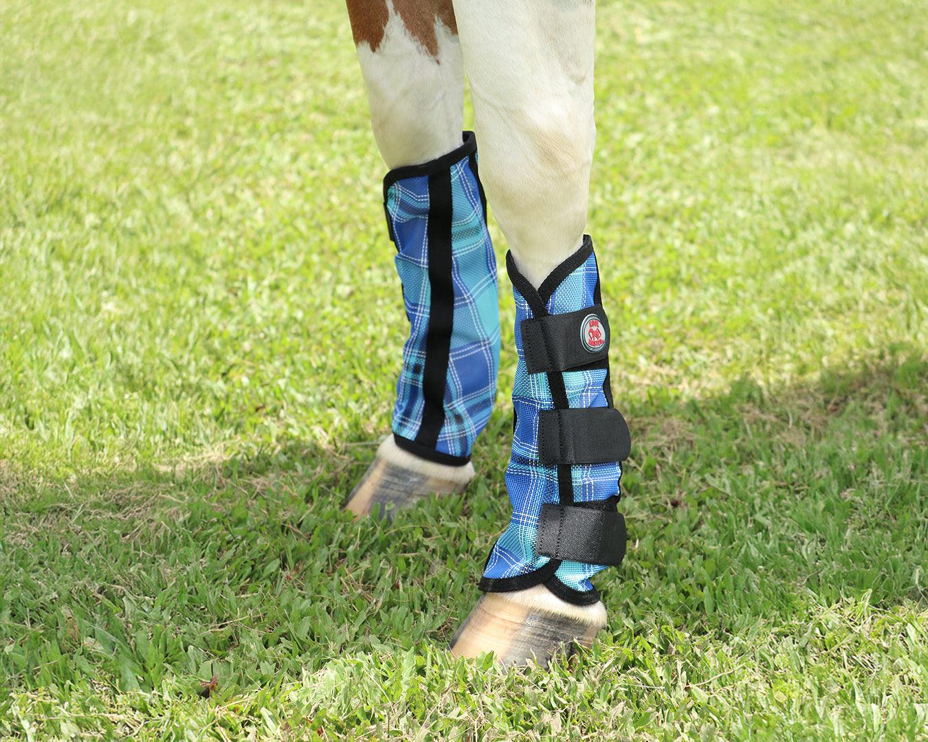 Kool Master PVC Mesh Fly Boots Blue - Set of 4 - Image 3
