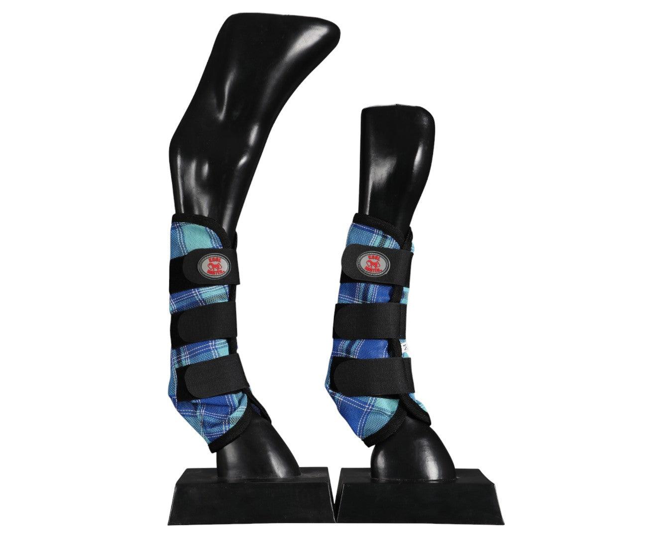 Kool Master PVC Mesh Fly Boots Blue - Set of 4 - Image 5