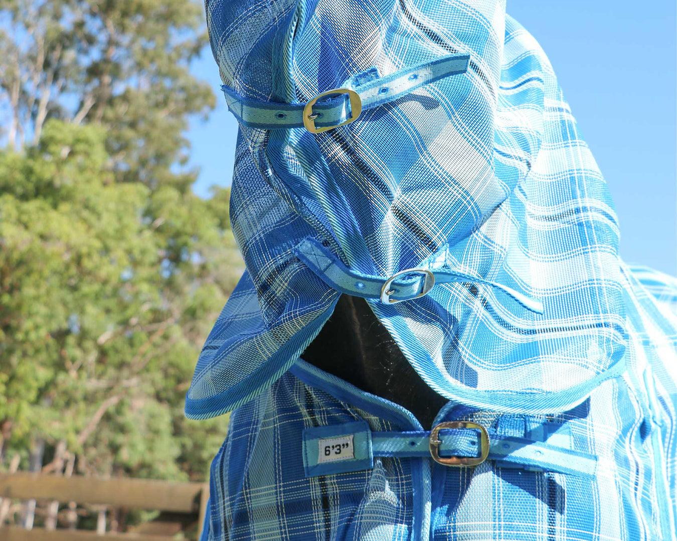Kool Master PVC Shade Mesh Combo Long Drop Combo - Blue - Image 4