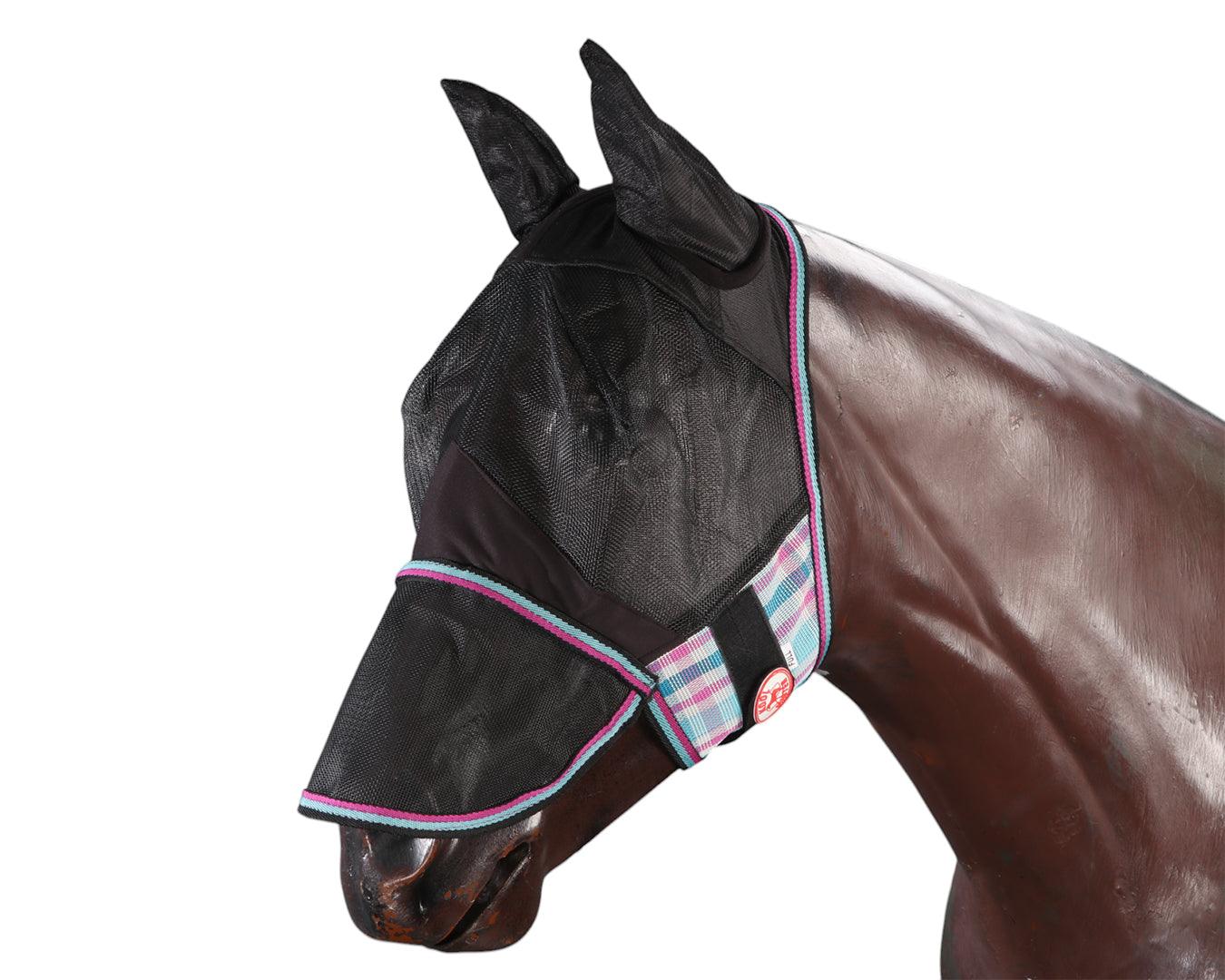 Kool Master PVC Shade Mesh Fly Mask - Ice Pink