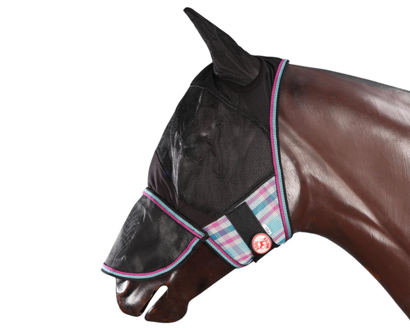 Kool Master PVC Shade Mesh Fly Mask - Ice Pink - Image 2