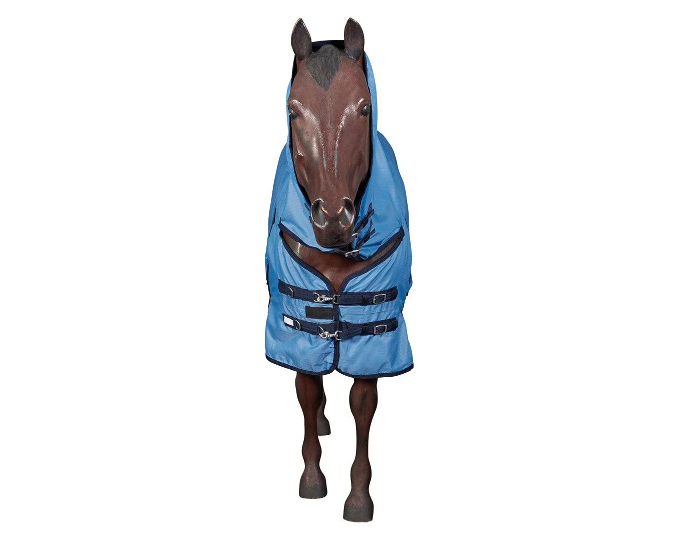 Kozy 600D Lite Rainsheet Horse Rug Combo - Blue - Image 3