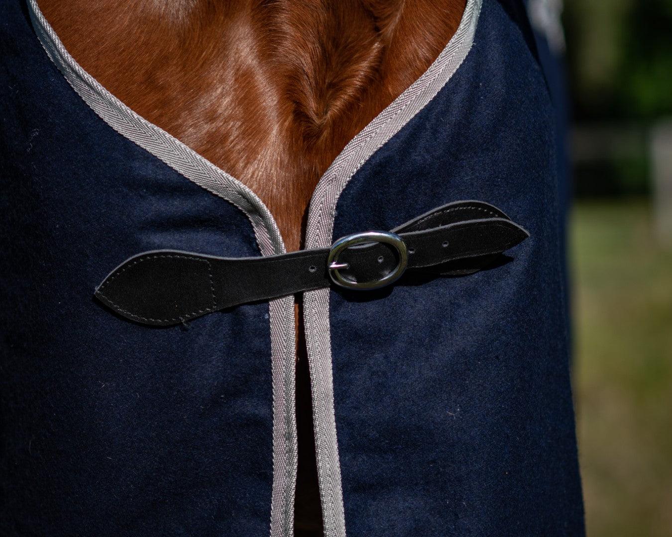 Kozy Wool Kersey Horse Rug - Navy - Image 2