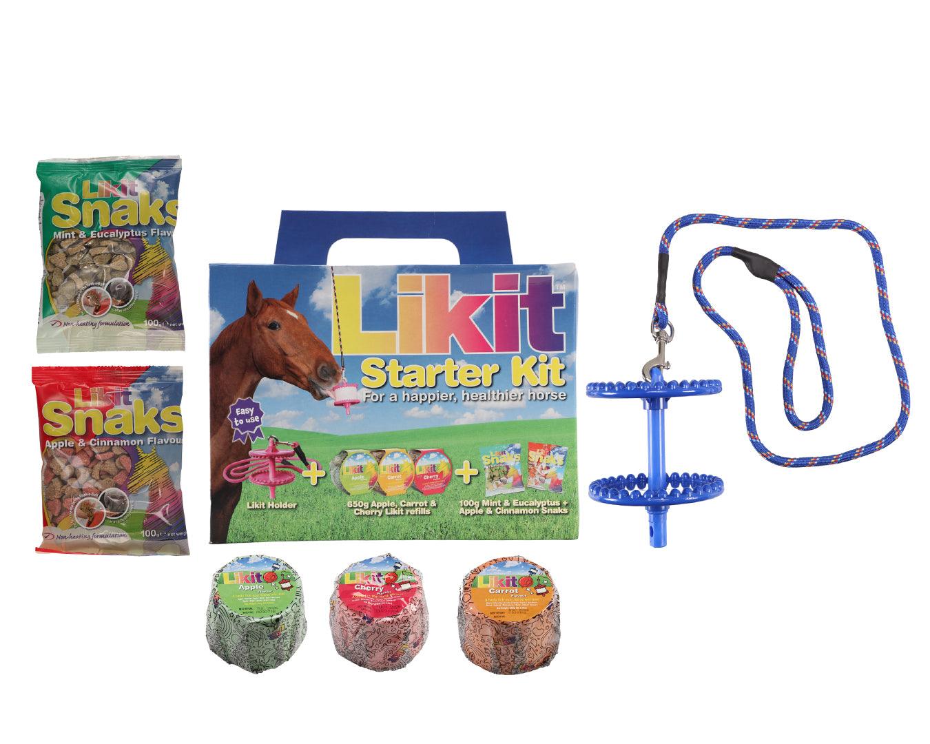 Likit Starter Kit Blue - Complete Horse Treat & Holder Set