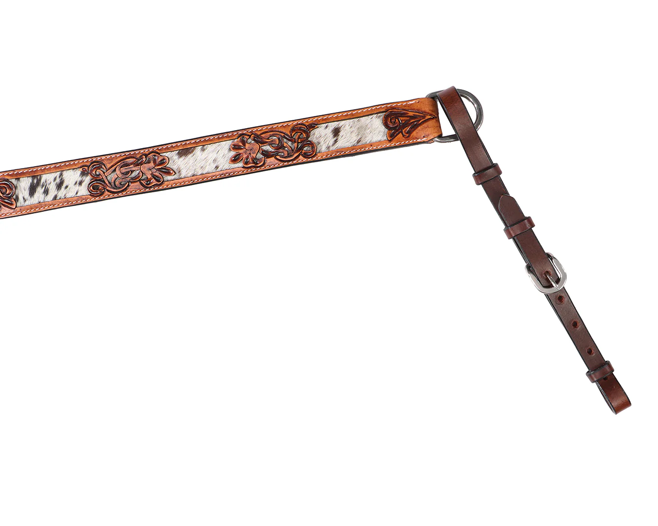Fort Worth Longhorn Breastcollar- Cowhide Inlay - Image 3
