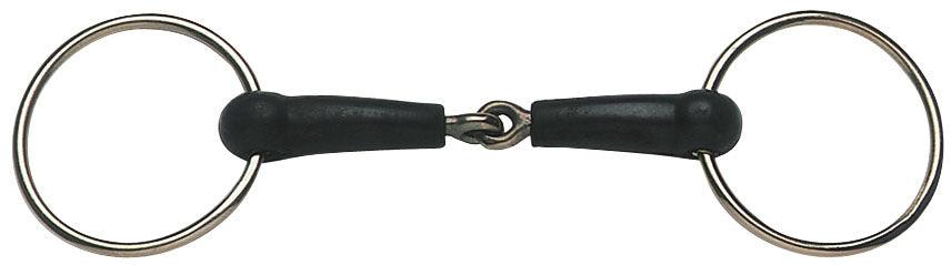 STC Loose Ring Snaffle Bit with Rubber Covered Mouth