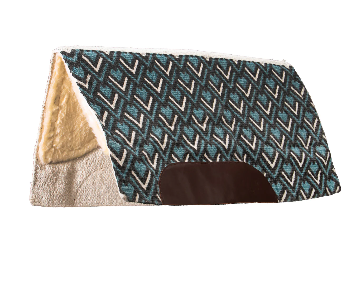 Navajo Fleece Lined Saddle Pad Arrow Turquoise - 33" x 36"