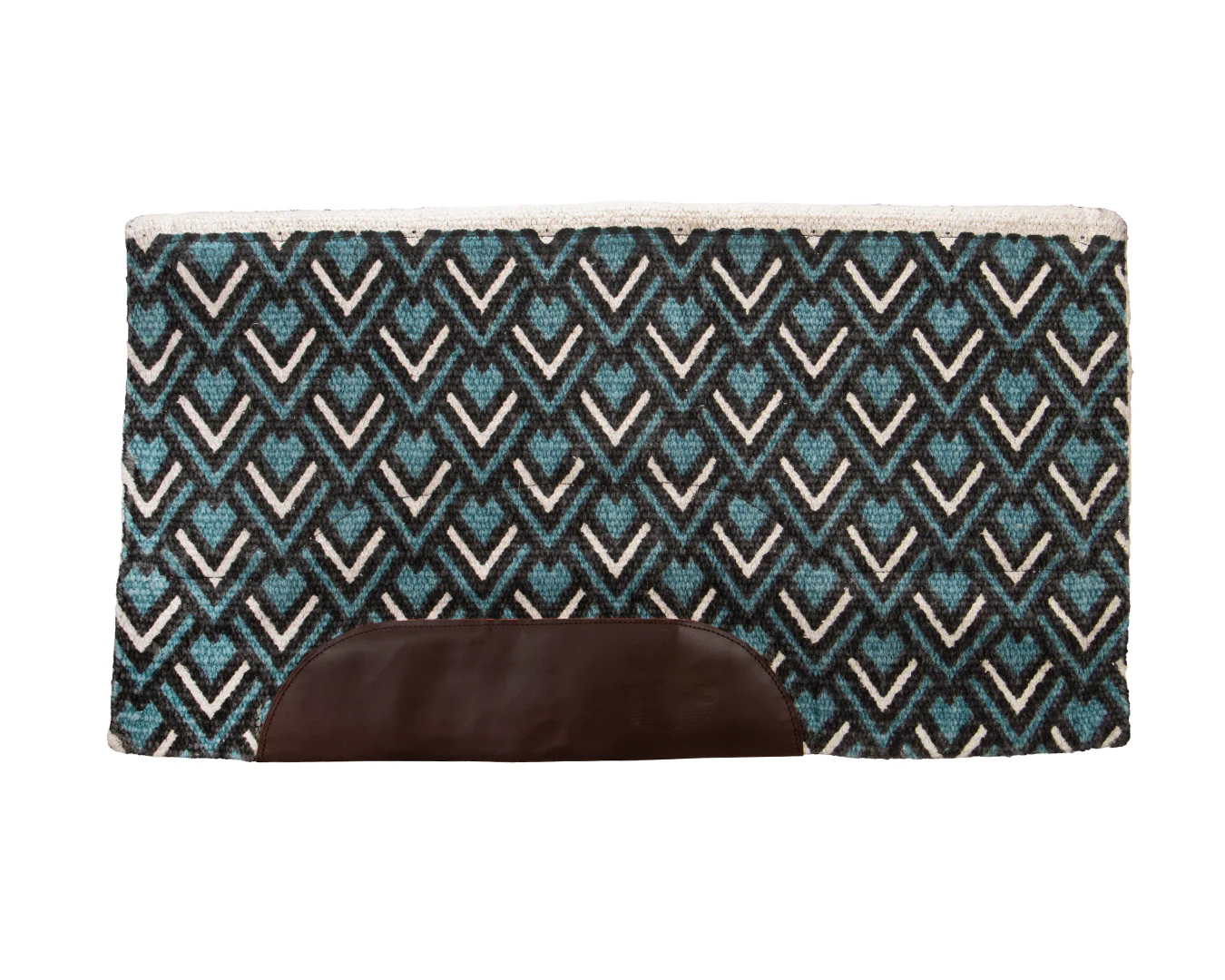 Navajo Fleece Lined Saddle Pad Arrow Turquoise - 33" x 36" - Image 2