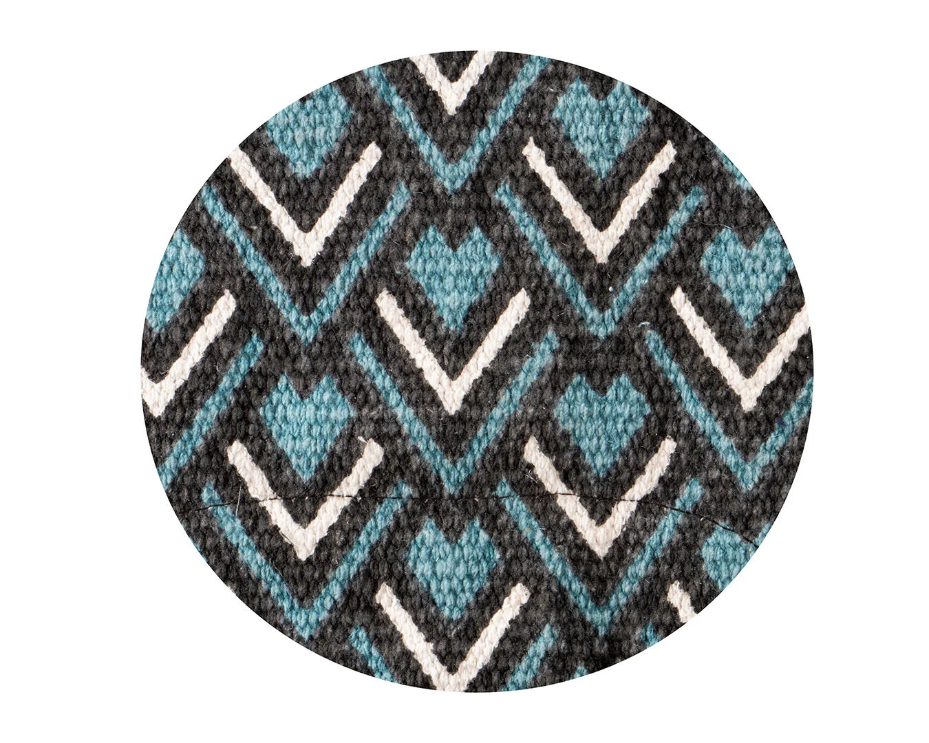 Navajo Fleece Lined Saddle Pad Arrow Turquoise - 33" x 36" - Image 4
