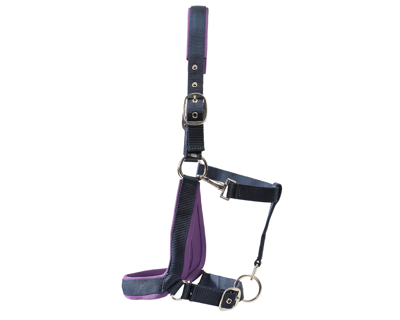 Rancher Neoprene Padded Halter - Navy & Lilac - Image 3