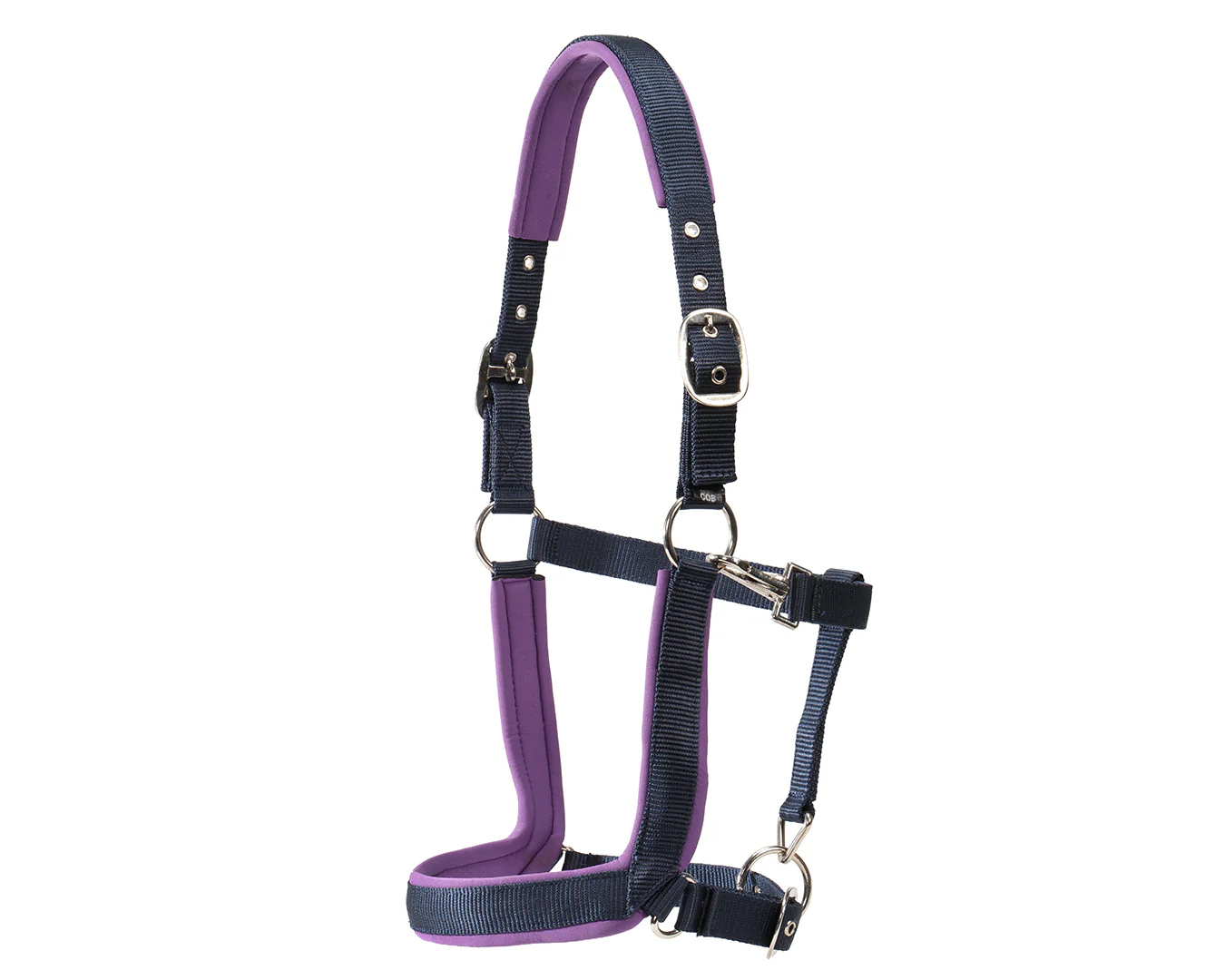 Rancher Neoprene Padded Halter - Navy & Lilac - Image 4
