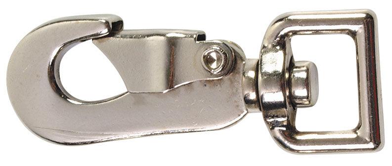 Nickel Plated Rein Snaphooks with Flat Swivel Eye