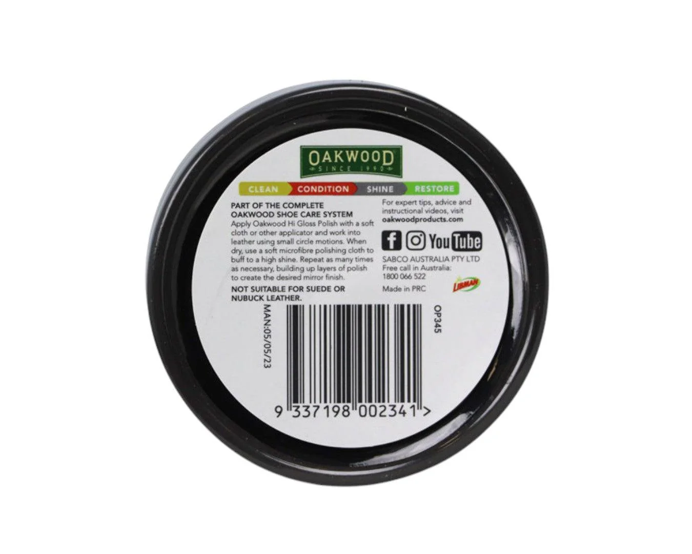 Oakwood High Gloss Shoe Polish - Image 2
