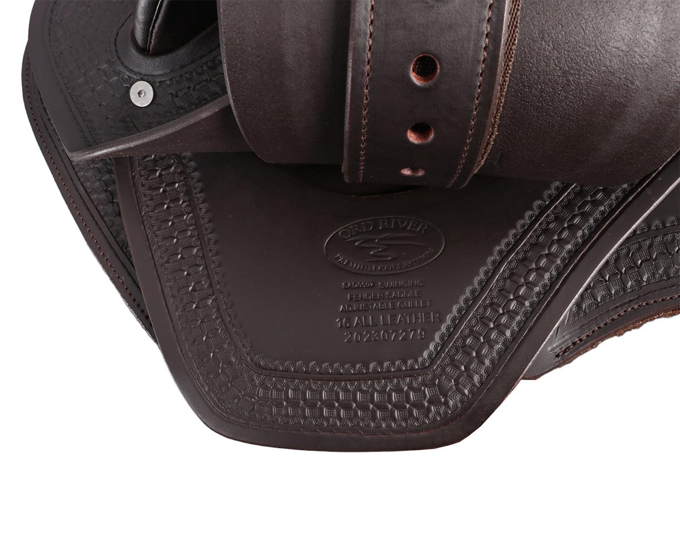 Ord River Swinging Fender Tooled Saddle with Adjustable Gullet - Image 12