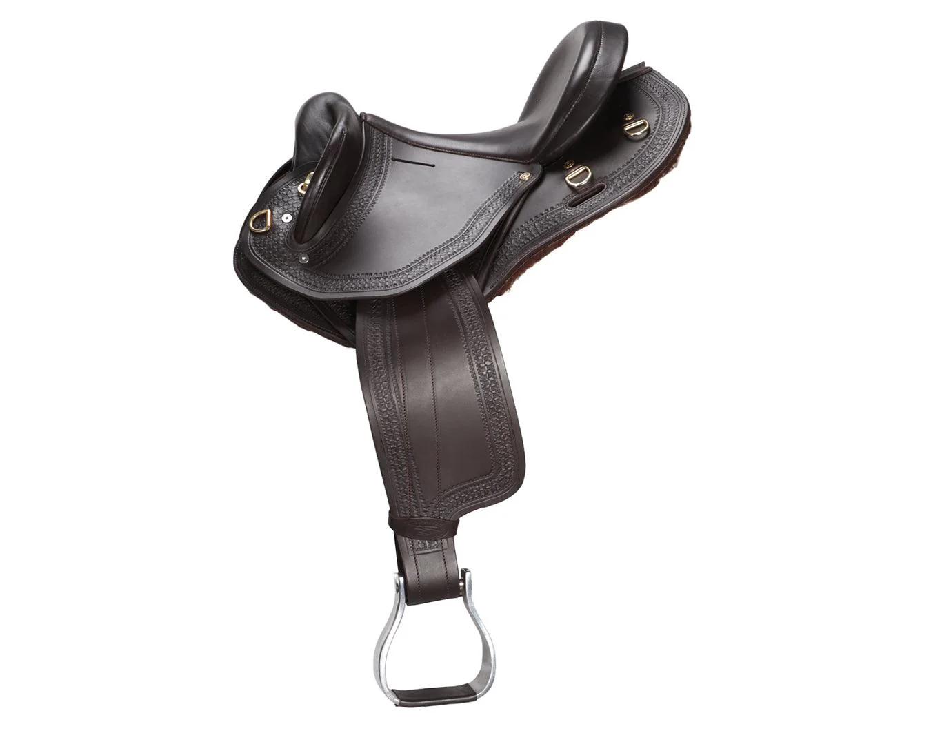 Ord River Swinging Fender Tooled Saddle with Adjustable Gullet - Image 2