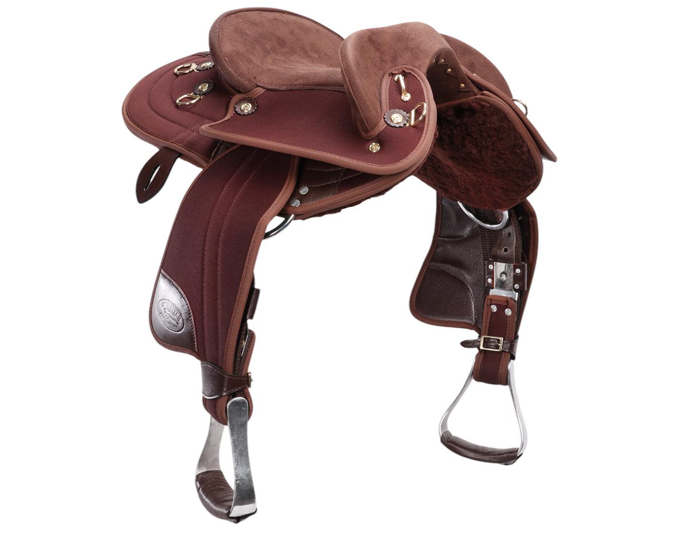 Ord River Synthetic Junior Half Breed Saddle 13" - Brown - Image 4