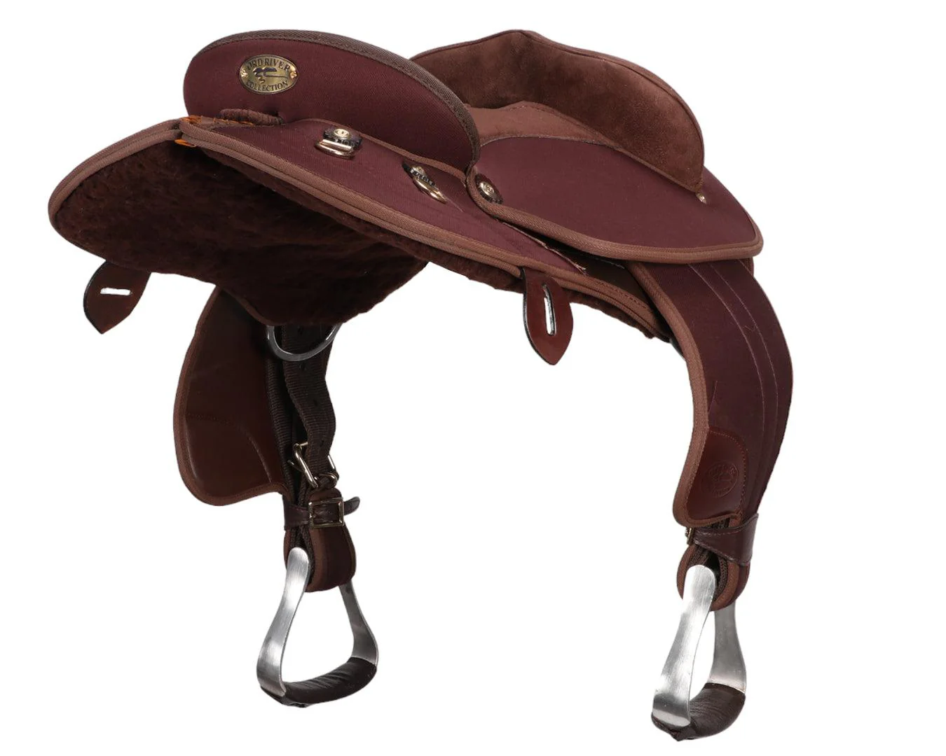 Ord River Synthetic Youth Half Breed Saddle 14.5" - Brown - Image 3