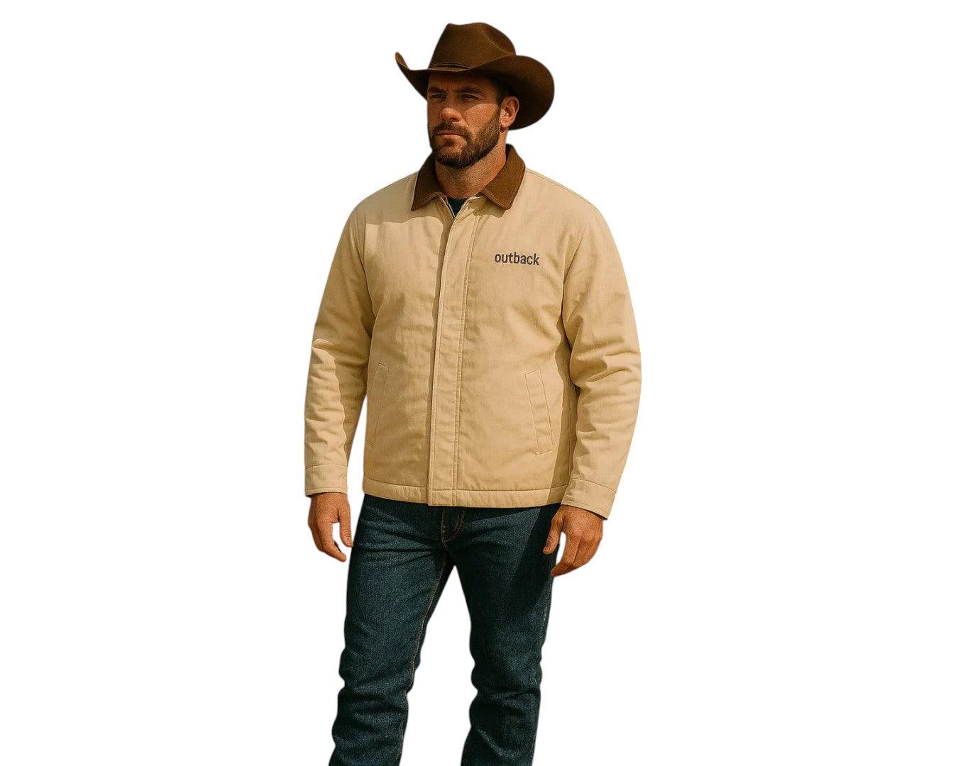 Outback Clothing Mens Canvas Waterproof Jacket