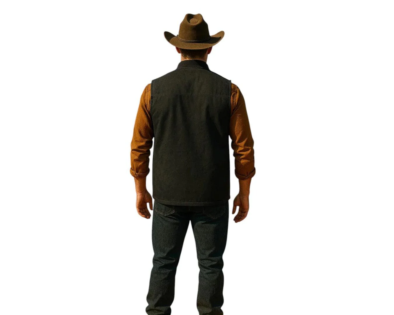 Outback Clothing Mens Canvas Waterproof Vest - Image 2