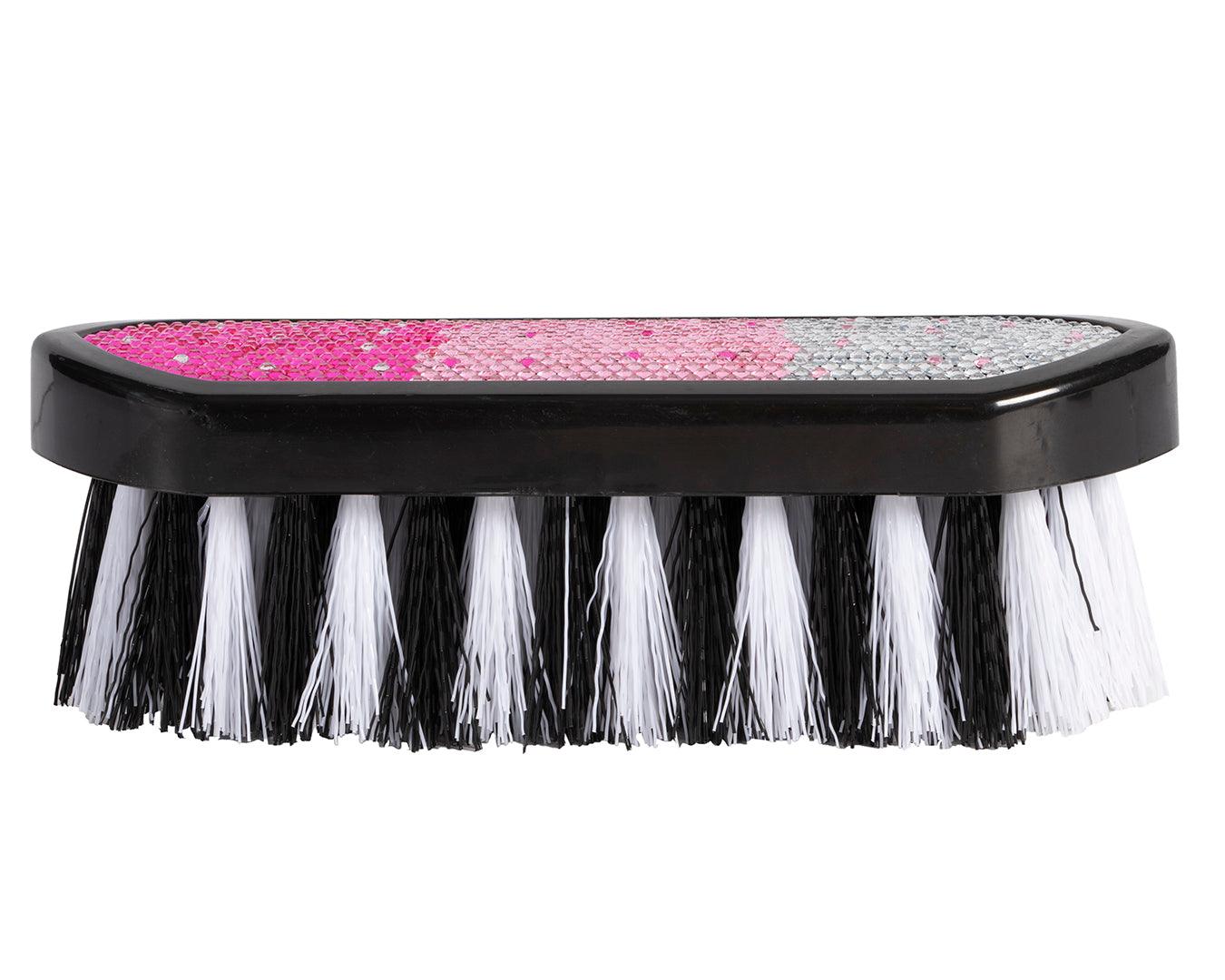 Showmaster Pink Crystal Horse Dandy Brush - Image 3