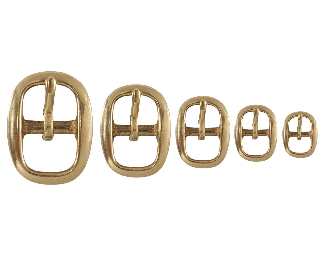 Polished Brass Swage Bridle Buckles - Image 2