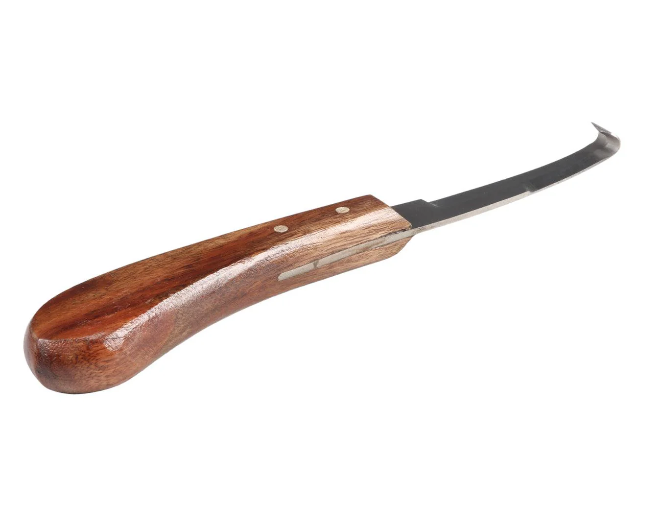 Professional Hoof Knife Double Edge with Wooden Handle - Image 2