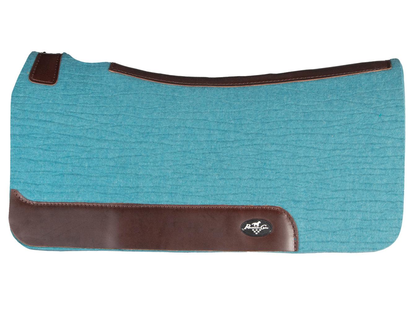 Professional's Choice Comfort Fit Steam Pressed Felt Saddle Pad - Pacific Blue 31" x 32" - Image 2