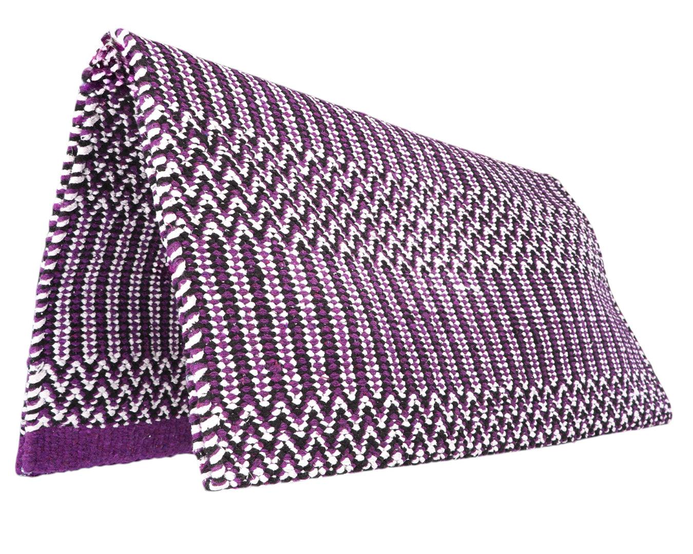 Professional's Choice Double Weave Saddle Blanket - Purple & Black 32" x 64"