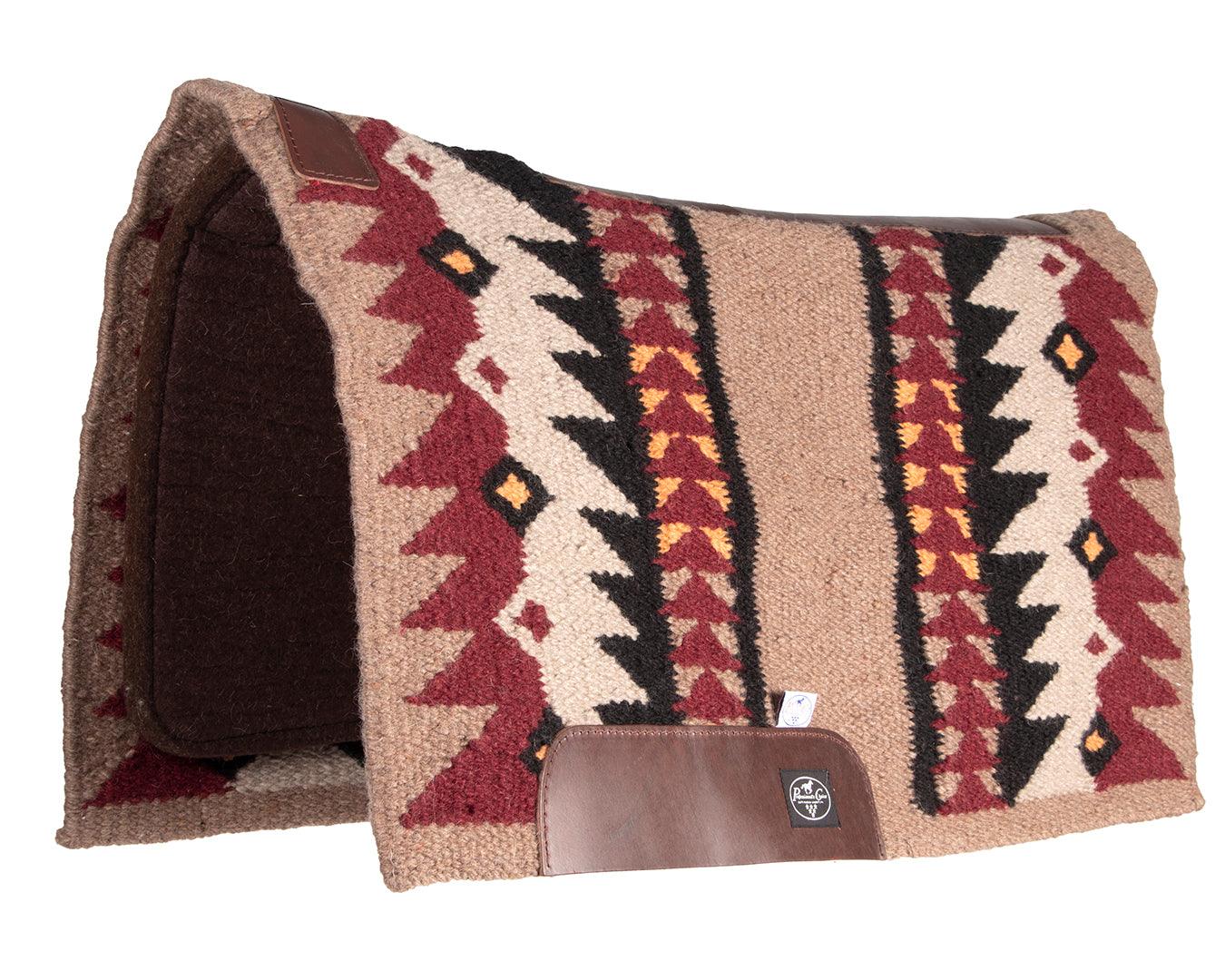 Professional's Choice Fuse Saddle Pad 3/4" - Taupe & Wine 33" x 38"