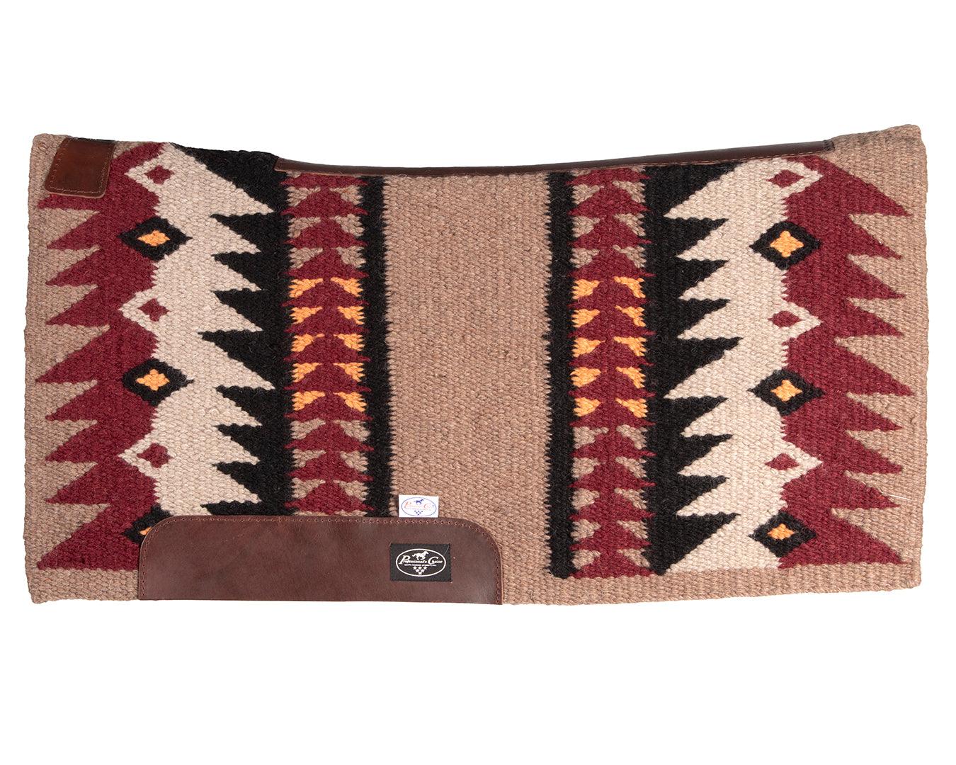 Professional's Choice Fuse Saddle Pad 3/4" - Taupe & Wine 33" x 38" - Image 3