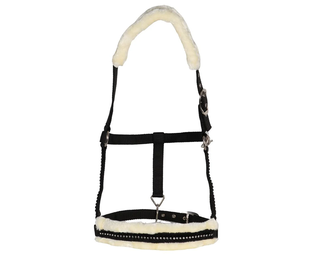 Rancher Crystal Velvet Mink Halter - Black - Image 4