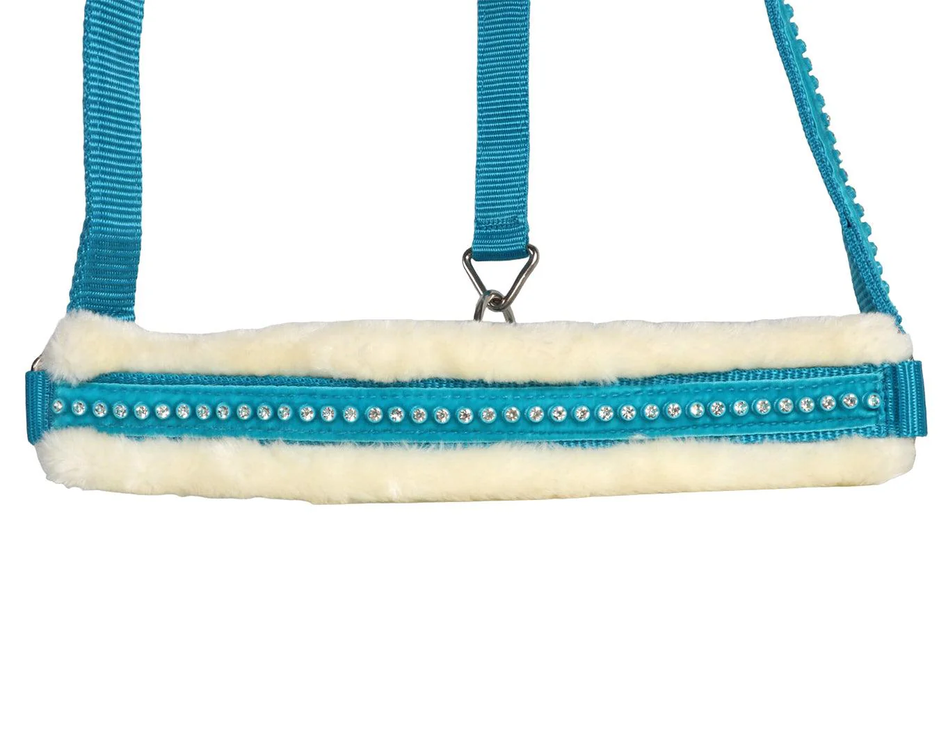 Rancher Crystal Velvet Mink Halter - Turquoise - Image 2