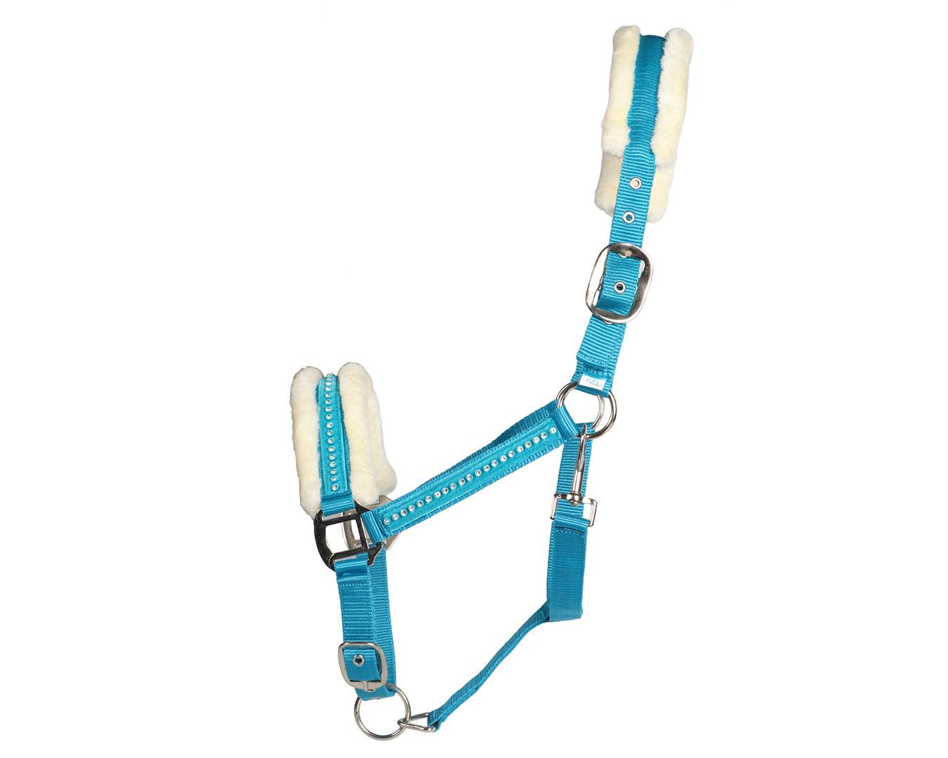 Rancher Crystal Velvet Mink Halter - Turquoise - Image 3