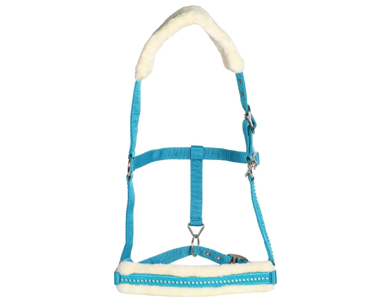 Rancher Crystal Velvet Mink Halter - Turquoise - Image 4