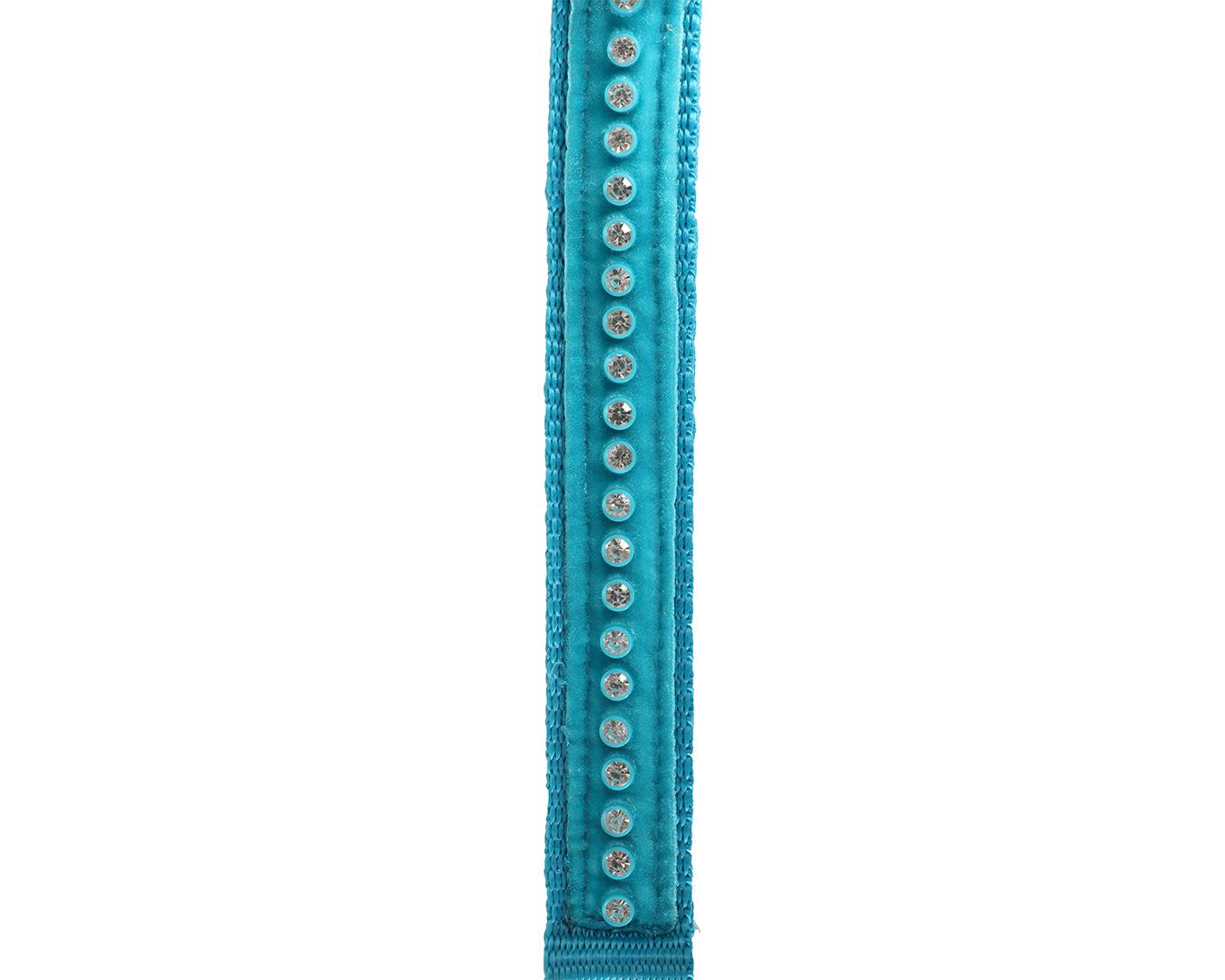 Rancher Crystal Velvet Mink Halter - Turquoise - Image 5