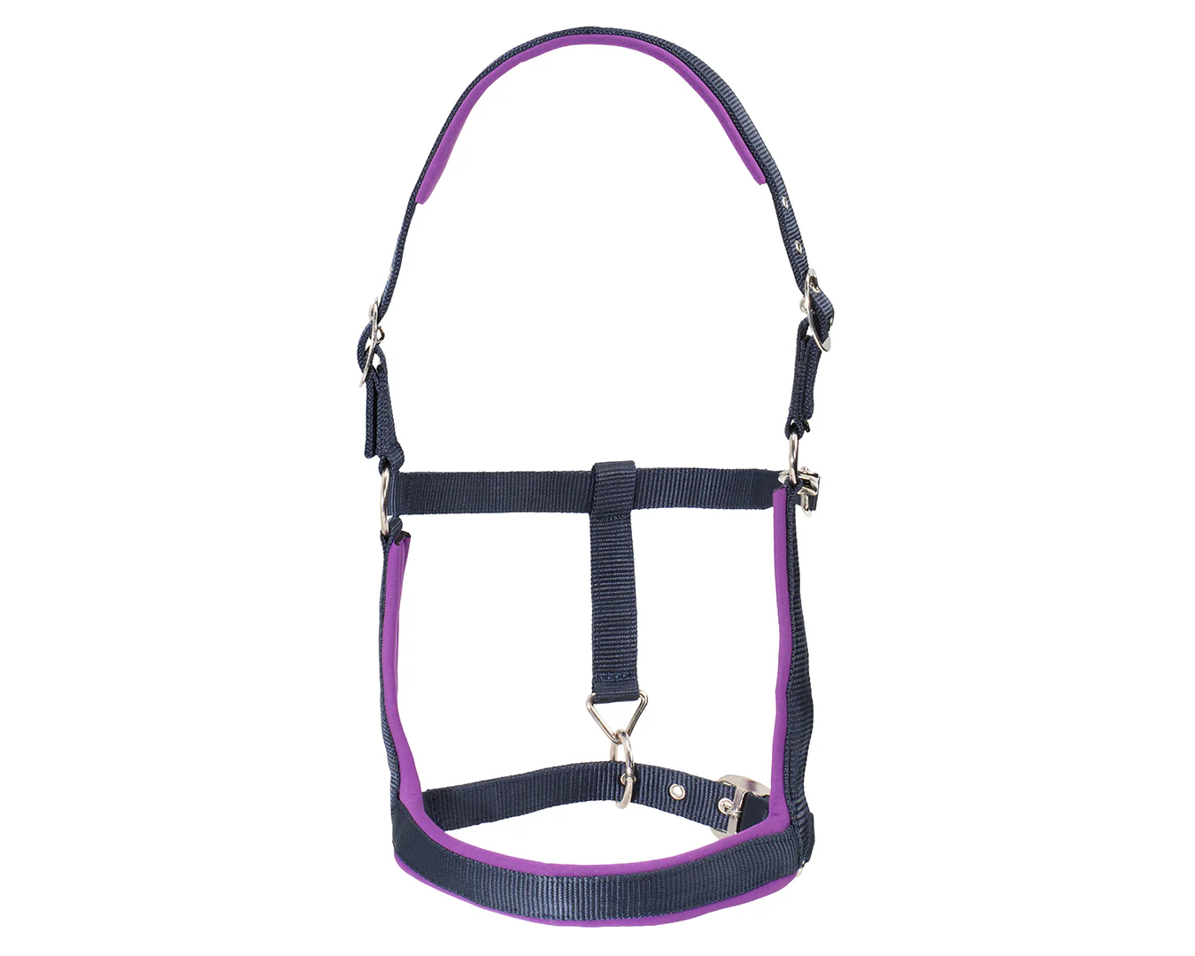 Rancher Neoprene Padded Halter - Navy & Purple - Image 5