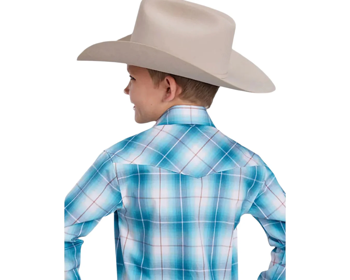 Roper Boys Amarillo Collection Shirt - Blue - Image 3