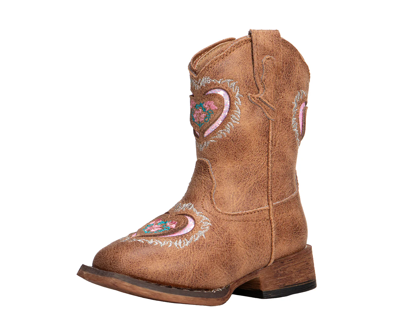 Roper Heartful Brown Boot - Toddler
