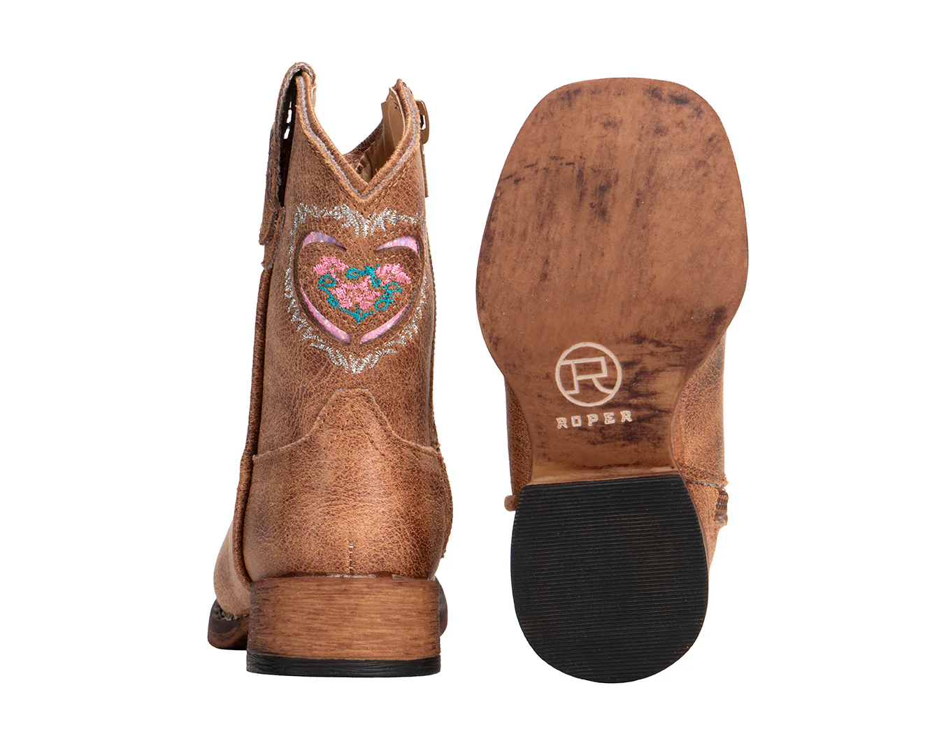 Roper Heartful Brown Boot - Toddler - Image 4