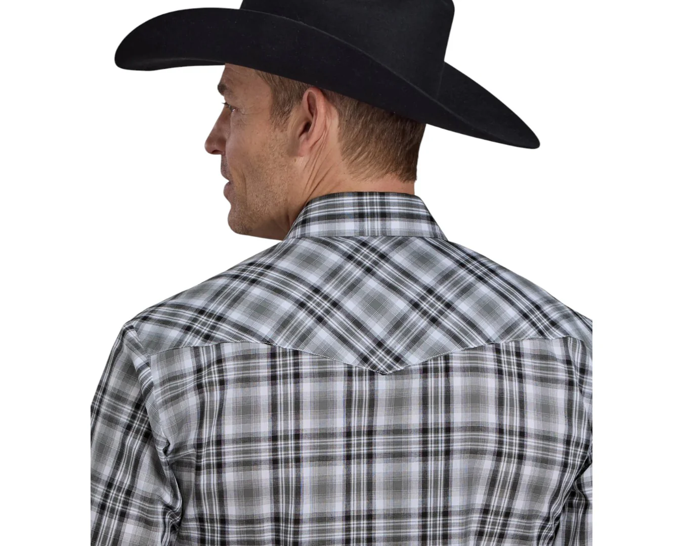Roper Karman Men's Classic Plaid Shirt - Grey - Image 3
