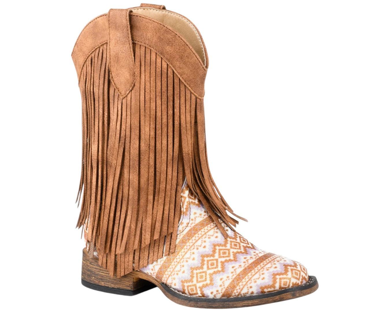 Roper Little Kids Double Fringe Boots